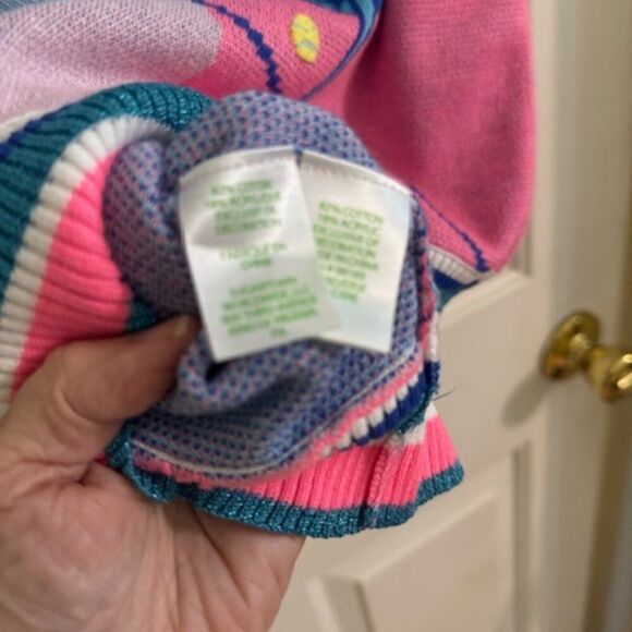 Lilly Pulitzer Vivie Sweater Blue Perfect Match Intarsia Sz S Retail $148 - Picture 8 of 9
